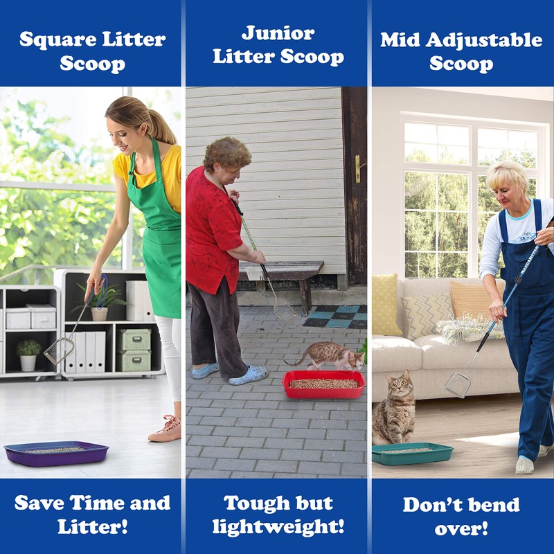 Sand Dipper Metal Cat Litter Scoop – Long Handle Cat