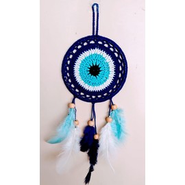 EvilEye DreamCatcher Net Handmade Wall Hanging Crafts Wind Chimes Ornament dream catcher Decoration Wall hanging multicolor feathers