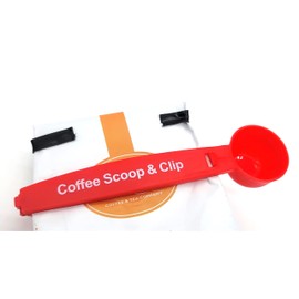 Handy Housewares 2-in-1 Multifunction Tablespoon Coffee Ground Measuring Scoop with Bag Sealing Clip (1-pack)