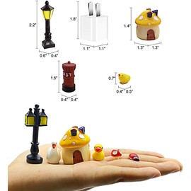 Selected 100 Pcs Fairy Garden Accessories, Mini Resin Animals, Miniature Figurines, Micro Landscape Ornaments Kit, Garden DIY Animals, Environmental Resin, Forest Encounters