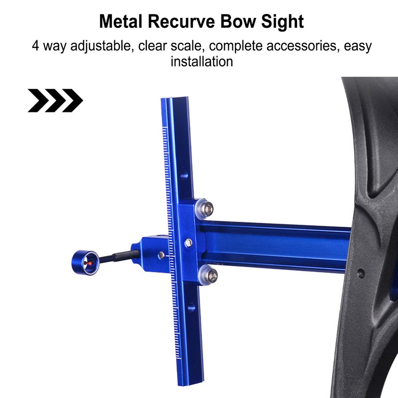 Archery Recurve Bow Sight Iron Adjustable T Shape Quick Release