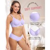 HORISUN Bras for Women No Underwire V Neck Scalloped Wireless