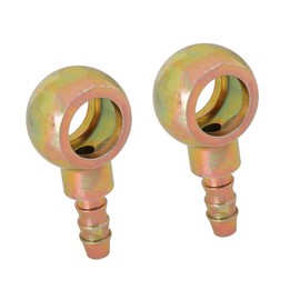 A ABSOPRO 2x 7.5 mm Inner Diameter Hose Barb 14 mm Banjo Fuel Line Adaptor