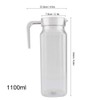 Acrylic Jug with Lid and Handle Ribbed Striped Juice Bottle