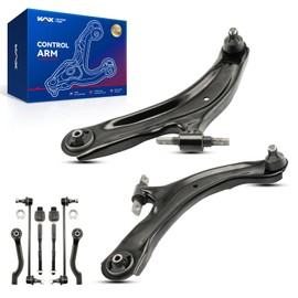 KAX KAX Front Lower Control Arm w/Ball Joint + Tie Rod End Links + Sway Bar End Link Fit for 2015 Niss-an Rogue Select Suspension Kit K621452 K621453 K750095 8PCS