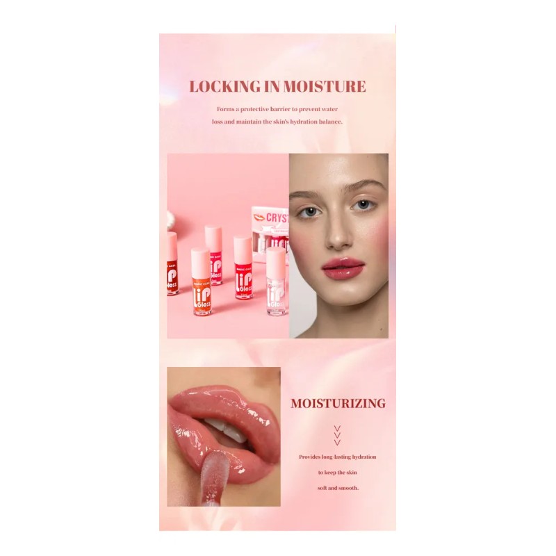 Set De 6 Brillos Labiales Cristal Hidratantes Y Duraderos