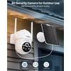 FOSSENXE 4G LTE Cellular Security Camera, Solar Security Camera, 2K