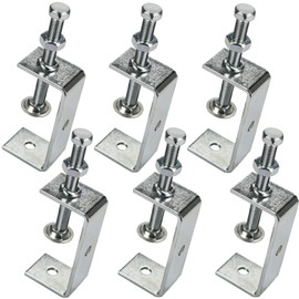 6 Piece C-Clamp - C Clamp Set Screw Clamps Adjustable Screw Clamp Carrier Clamp Fixing Pliers Table Clamp Stainless Steel for Welding, Carpentry, Building, Woodwork (C-65 mm)