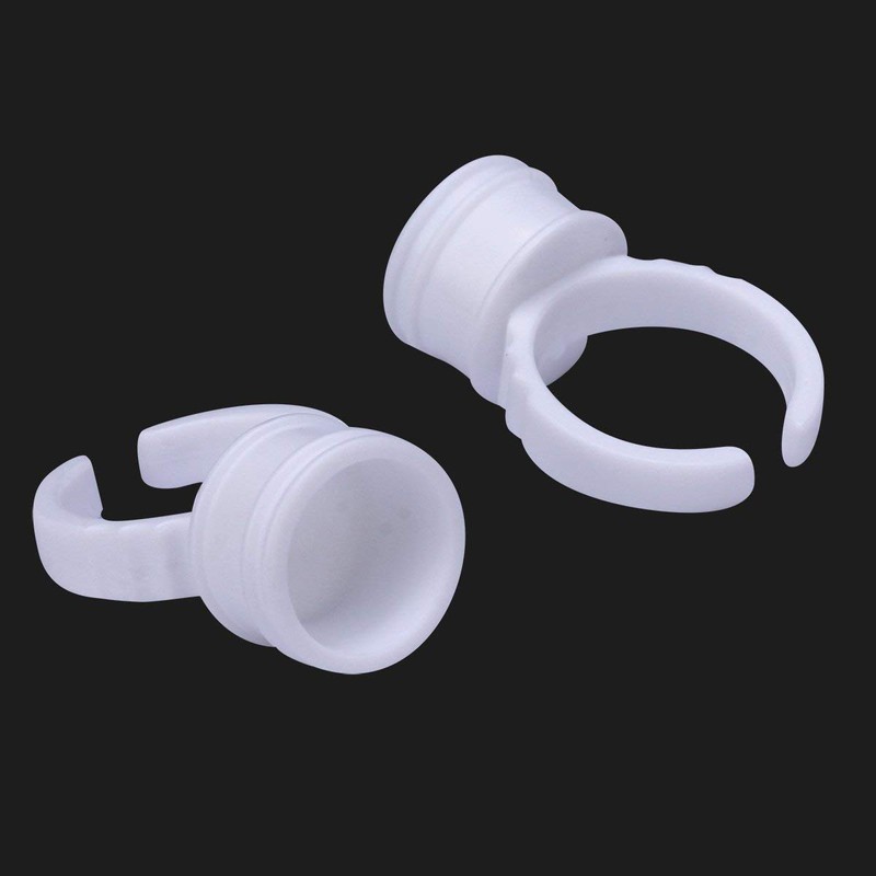 100 PC White Pigment Glue Ring Cups Tattoo Ink Holder