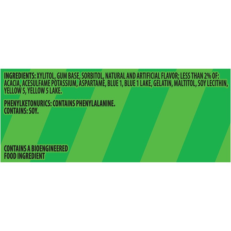 Trident Vibes Spearmint Rush Sugar-Free Chewing Gum, 4 Bottles of