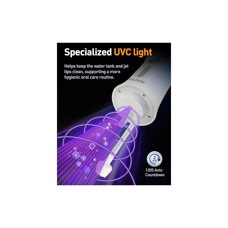 Mysmile Lp221 Uvc Irrigadores Dentales Inalámbricos Esterilizables Dientes Hilo Dental