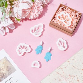 UNICRAFTALE 4 Sets 4 Styles Polymer Clay Cutters Set Leaf Shape Clay Cutters Clays Earrings Cutters Mix Leaf Polymer Clays Earrings Polymer Claying Molds Claying Cutter for Jewelry Making Tools