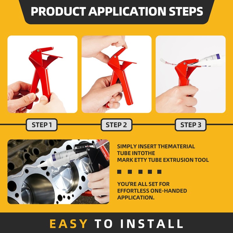 TENGBASE Tube Extrusion Tool - 2.5" Industrial Size Dispenser, Efficient