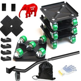 HUKURU Furniture Dolly - Furniture Slider- Furniture Movers with 5 Wheels, Moving Dolly, Furniture Lift Mover Tool Set for Moving Furniture and Appliances, Max 1650Ib (Green)