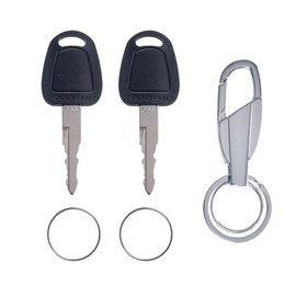 2PCS F900 lgnition Keys with Keychain Replacement for Daewoo Doosan Terex Bobcat Mini Excavator DX60 70 75 80 E55W E57W E60 E62 E63 E80 E85 Model K1009605 K1009605B