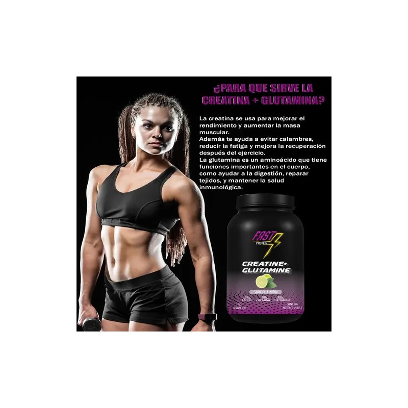 Creatina + Glutamina Fast Protein 1kg 50 Servicios Suplement