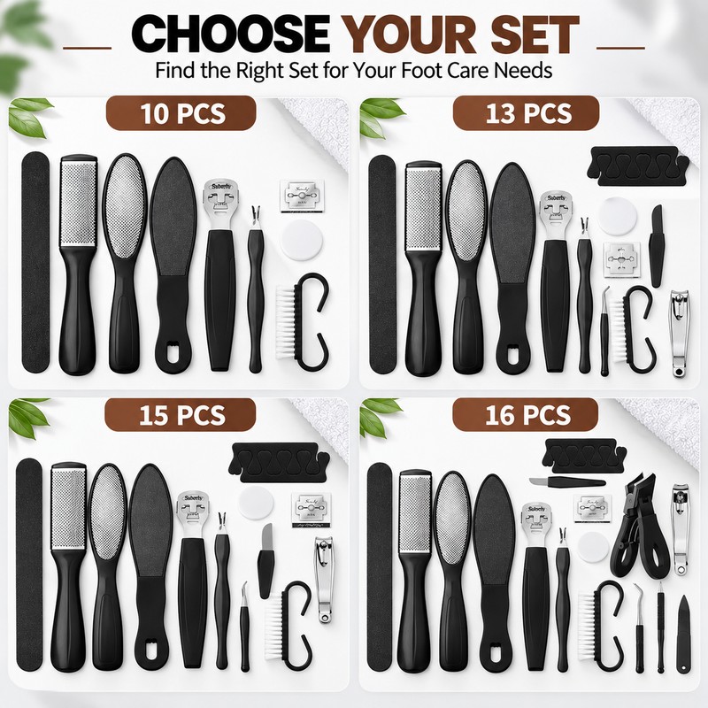 Stainless Steel Toenail Clipper Set for Foot Care – Manual