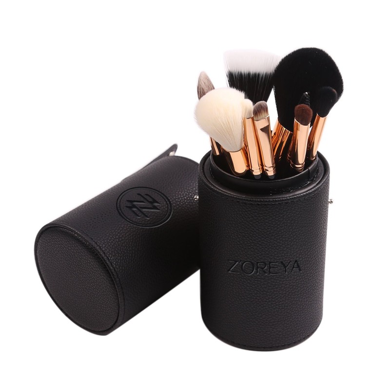 Z'OREYA Premium Travel makeup brush set 12 pieces essential Cosmetic