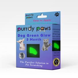 Purrdy Paws 3 Month Supply Soft Nail Caps for Dog Claws Glow-in-The-Dark X-Large