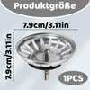 PcvGef Sink Plug, Universal Drain Strainer for Kitchen Sink, 79
