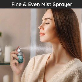 Segbeauty 1oz Glass Perfume Atomizer Empty, 1pcs Black Mini Travel Perfume Bottle Refillable, 1pcs Green 30ml Fine Mist Travel Cologne Atomizer Sprayer, Small Cologne Spray Bottle with Refill Tool Kit