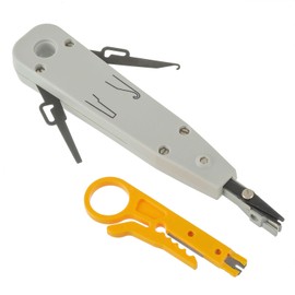 EPLZON LSA Punch Down Tool, Network Tool for Network Sockets, Patch Panels, On and Flush-Mounted Boxes, with Mini Wire Stripper (Grey)