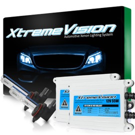 XtremeVision 9012 6K 55W AC Xenon Headlight Bulb Bundle - Slim AC Ballast - 6000K Light Blue - 1 Pair