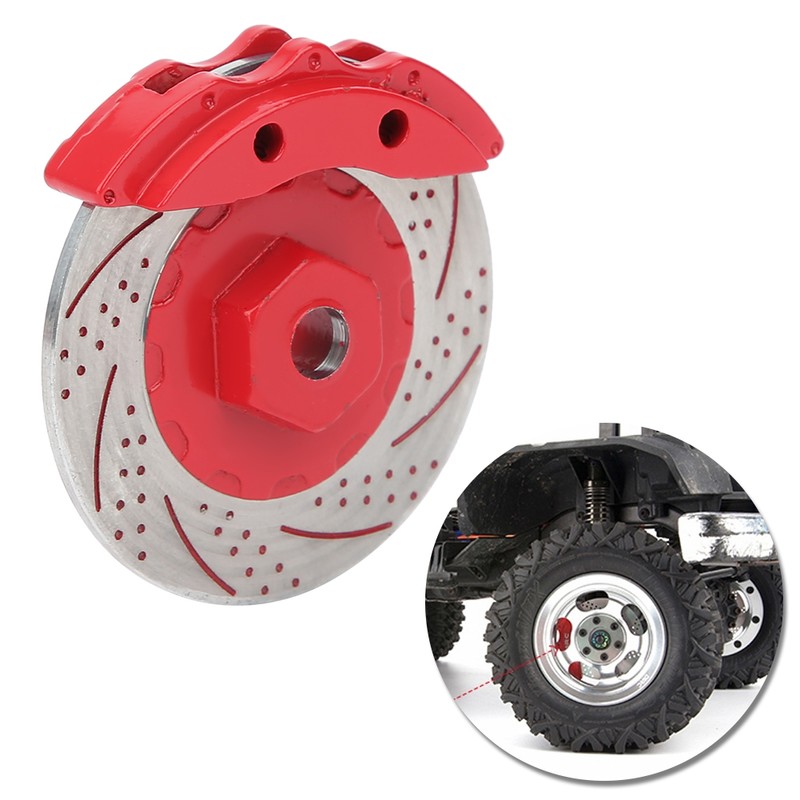 4Pcs Metal Simulation Brake Disc Calipers for Traxxas TRX4 TRX6
