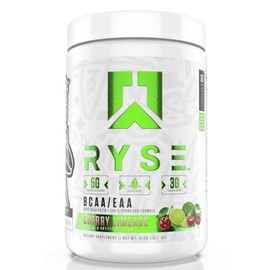 RYSE Up Supplements Ryse Core Series BCAA+EAA | Recover, Hydrate, and Build | with 5g Branched Chain Aminos and 3g Essential Aminos | 30 Servings (Cherry Limeade)