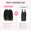 WOWANGEL Kinky Curly Crochet Hair Extensions,14 Inch,Natural Black,1 Pack