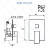 Wall Mount Shower Pressure Balance Mixer Valve,2 Function Shower Solid