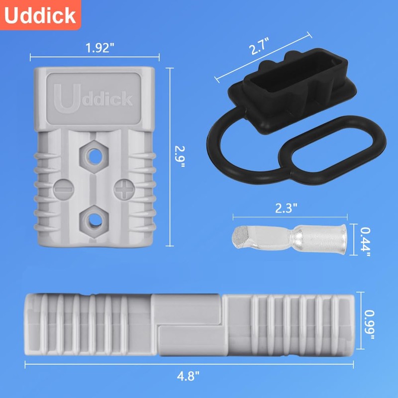 Uddick 175A Battery Quick Connector with Dust Cover,Battery Quick Disconnect