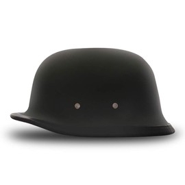 Daytona Helmets German Style Novelty Motorcycle Helmet - Timeless Classic Design, Comfortable Padded Liner, Adjustable Leather Chin Strap- Perfect Biker Accessory for Men & Women