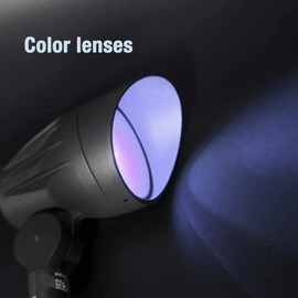 GOODSMANN Blue Color Lenses with Metal Clip Transparent Glass Filter for Spotlight Flashlight Floodlight Diameter 2IN Light Shade Outdoor Landscape Decorate Lighting 9920-3520-B (Blue)