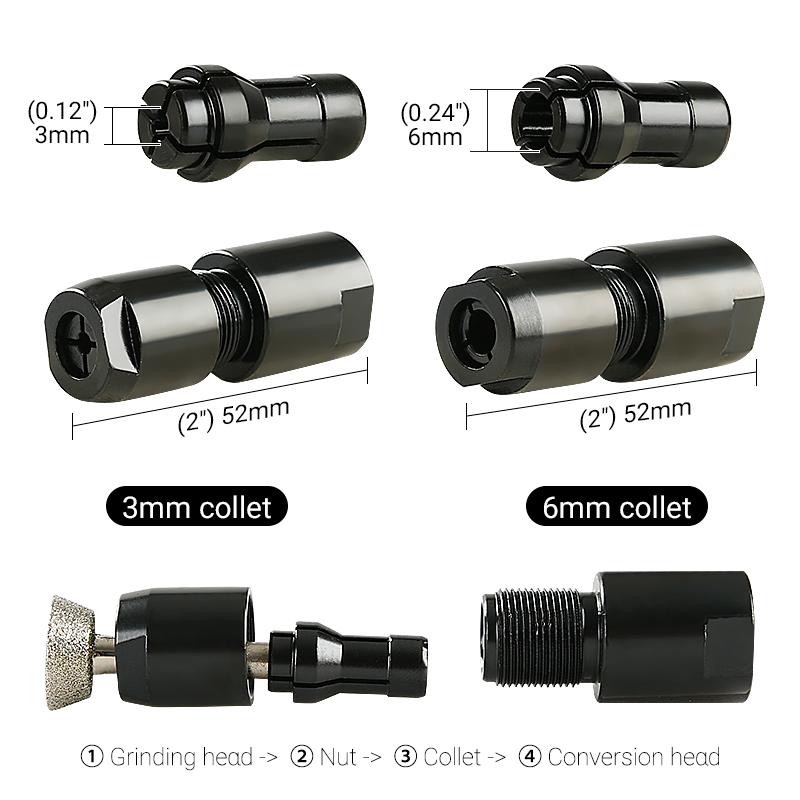 3MM & 6MM (1/8" & 1/4") Angle Grinder to Straight