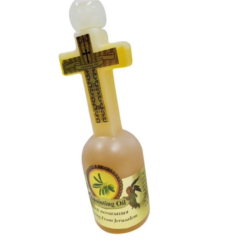 Holy land Anointing oil scented with Myrrh cross shaped bottle