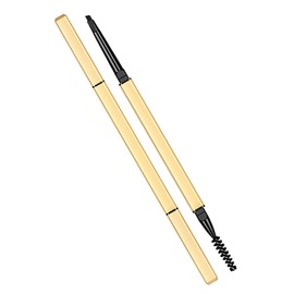 Lápiz para Cejas, Lápiz Cosmético para Cejas, Portátil, de Doble Cabeza, Práctico, Pequeño Cartucho Triangular de Plástico para Rendimiento (Negro)