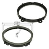 tomzz Audio 2845-006-1 Speaker Rings Adapter Brackets Compatible with Renault