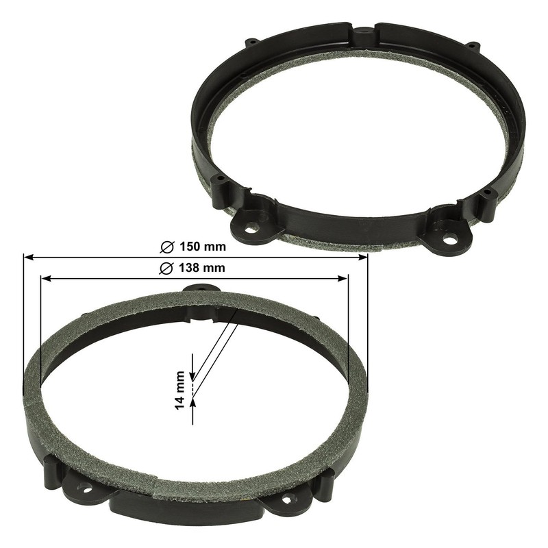 tomzz Audio 2845-006-1 Speaker Rings Adapter Brackets Compatible with Renault