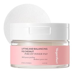 Veganifect Pore Refining Toner Pad for All Skin Types, Sebum Control, Tighten Pores, Korean Skin Care, Vegan (70 Pads)