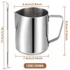 Milukon Milk Frothing Pitcher, 350ml Stainless Steel Milk Jug with