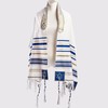 BRTAGG Tallit with Clips and Bag, Prayer Shawl with David