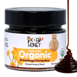 K&A HONEY Organic Bracatinga Honey | USDA Certified Organic | Award-Winning 100% Raw Honeydew | Rich in Antioxidants & Minerals | Natural Sugar Alternative | 8.47 oz