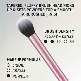 Real Techniques, Everyday Essentials, Set de Brochas de Maquillaje con Esponja Multifuncional, Kit de Accesorios Esenciales, Juego de Brochas para Maquillar Ojos, Mejillas y Rostro, 5 piezas