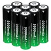 18650 Rechargeable Battery 3.7Volt Lithium Batteries 9900mAh Button Top 8