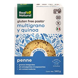 Real Natural, GLUTEN FREE PENNE QUINOA MULTIGRANO, 340 gramos