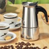Haushalt International Stainless Steel Espresso Maker for 2 Cups Espresso