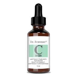 Vitamin C Serum 20% Pure L-Ascorbic Acid, Ferulic Acid, Vitamin E and Hyaluronic Acid for Face and Eyes Natural Anti Aging Anti Wrinkle 1oz. by Dr. Brenner