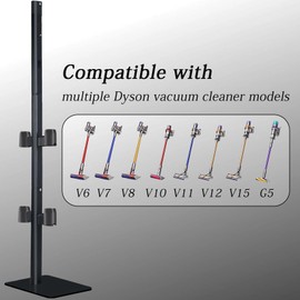 Lasvea Vacuum Stand Compatible with Dyson V7 V8 V9 V10 V11 V15 Gen5(Max.11 Accessories),Metal Storage-Bracket-Stand-Holder-Organizer,Easy-Access Storage docking station