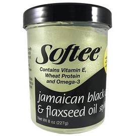 Softee Jamaican Black Castor And Flaxseed Oil Styling Gel 8Oz (Pack of 2)